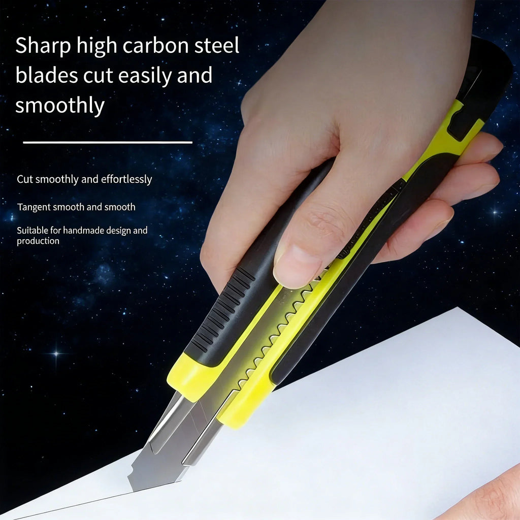 Professional Wallpaper Knife - Extra-Wide 18mm Blade with Over-Molded Grip for Secure, Heavy-Duty Cutting