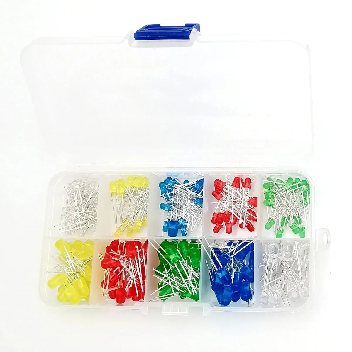 Resistor & LED Starter Kit: 600PC 30 Values 10Ω-1MΩ 1% 1/4W + 200PC 5Color 3mm&5mm LEDs Assortment w/ Tweezer